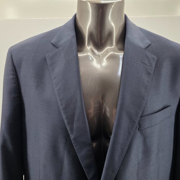 Peter Millar Men's 46R Blue Wool Sport Coat Blazer Jacket Classic Fit - Picture 4 of 16